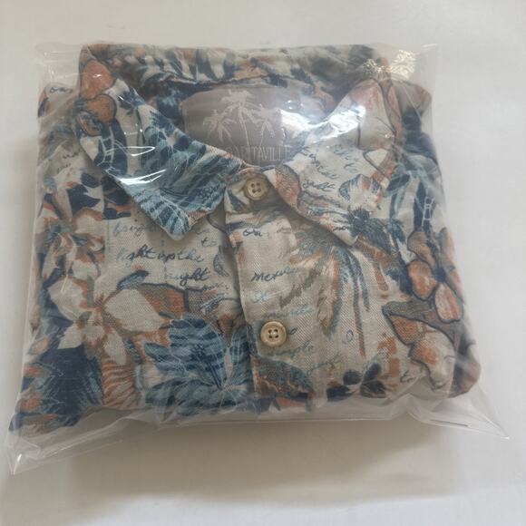 VTG MARGARITAVILLE Hawaiian Shirt Button Up Mens 2XL SILK and LINEN - Picture 11 of 11